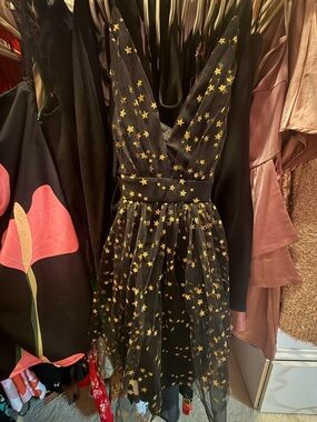 Lulus Gold Stars Favorite Moment mini dress